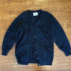 Misha & Puff Black Popcorn Sweater Cardigan XS/S